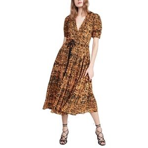 ULLA JOHNSON Kemala Wrap Midi Dress